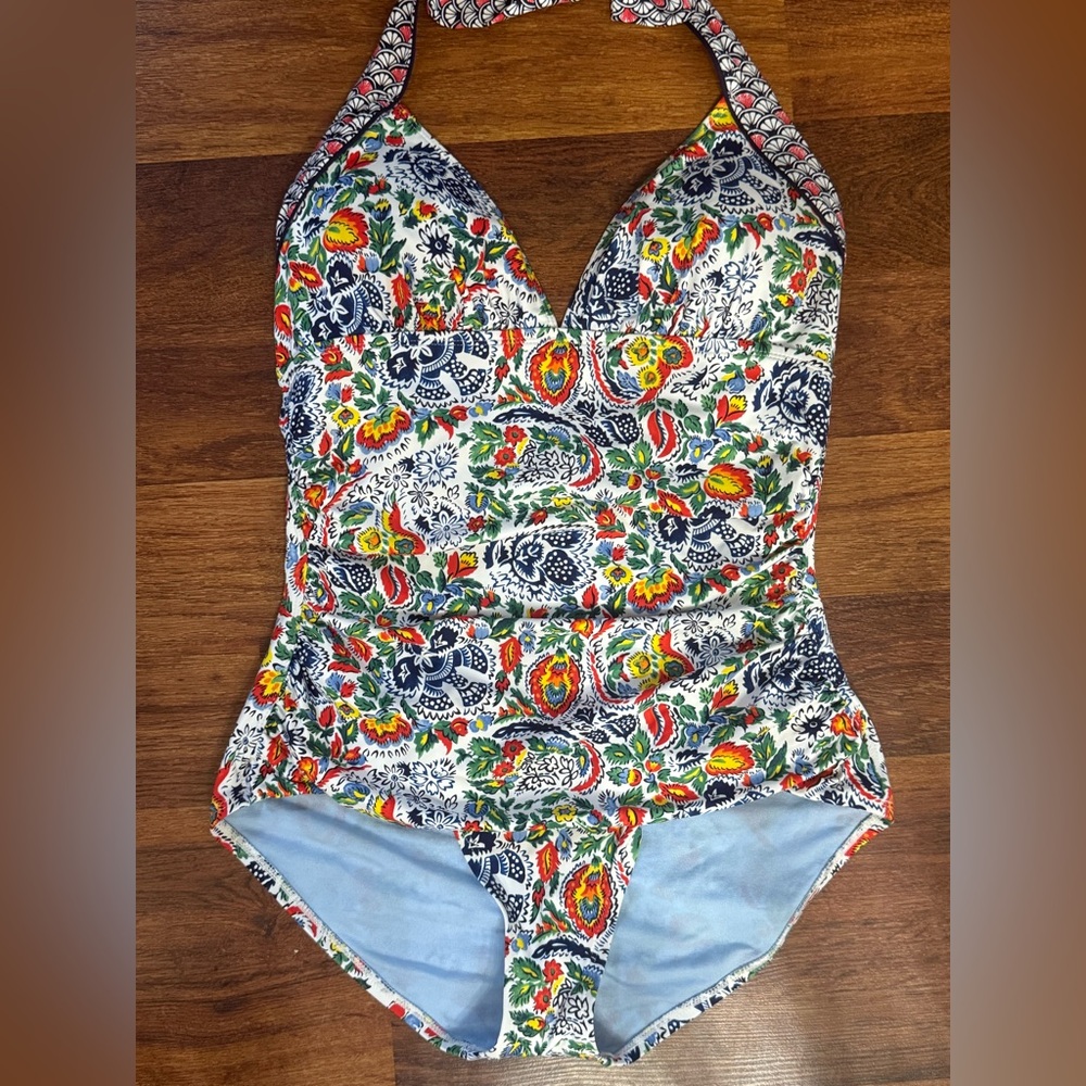 Tommy Bahama Floral Halter One-Piece Swimsuit - Picture 4 of 8